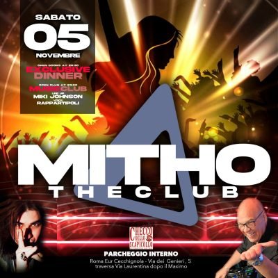 Mitho Club sabato 12 novembre 2022 cena + disco!