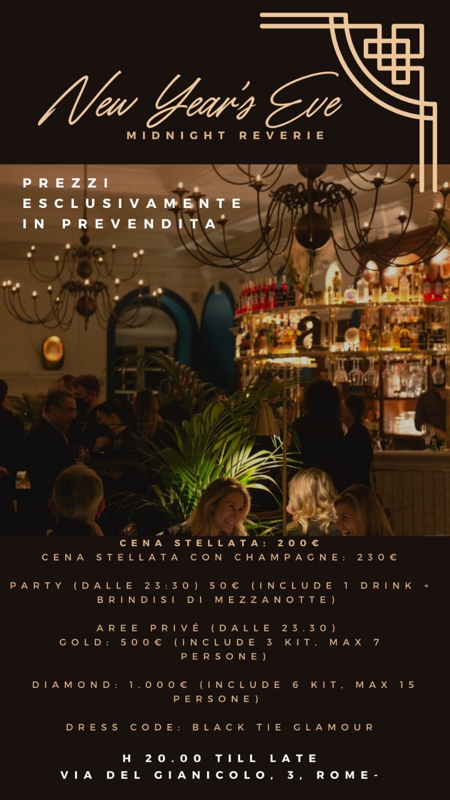 Capodanno Hotel Gran Melia Gianicolo Luxury Dinner + Djset