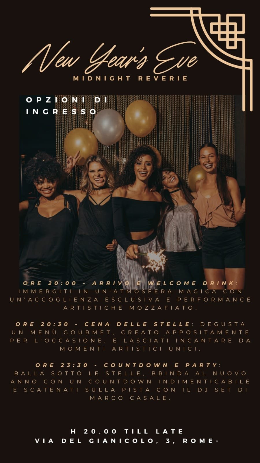 Capodanno Hotel Gran Melia Gianicolo Luxury Dinner + Djset