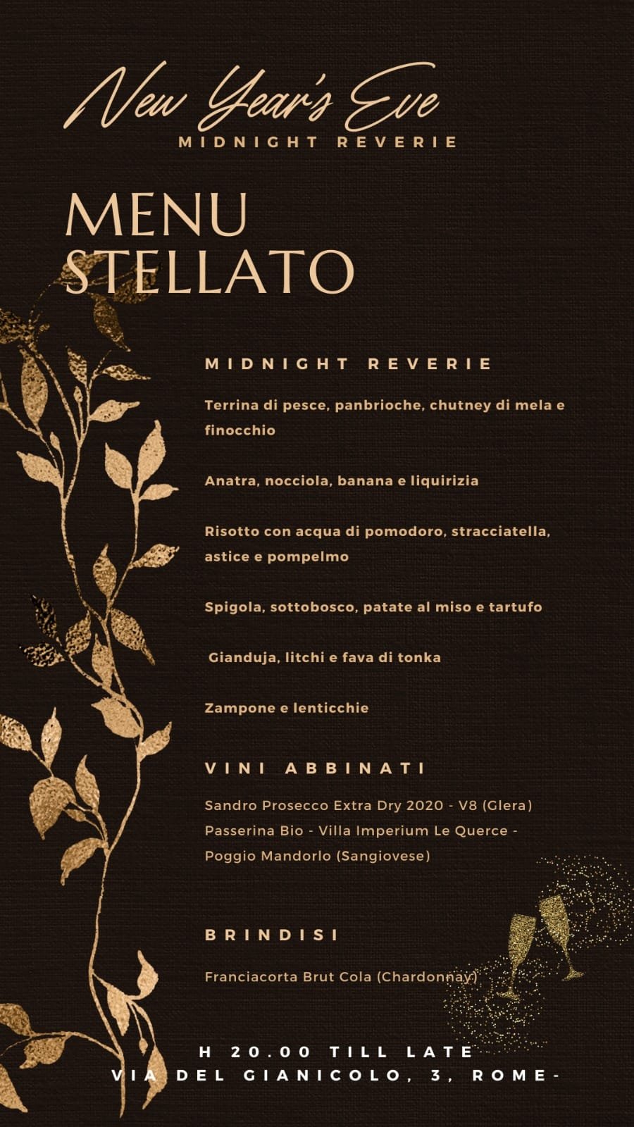 Capodanno Hotel Gran Melia Gianicolo Luxury Dinner + Djset