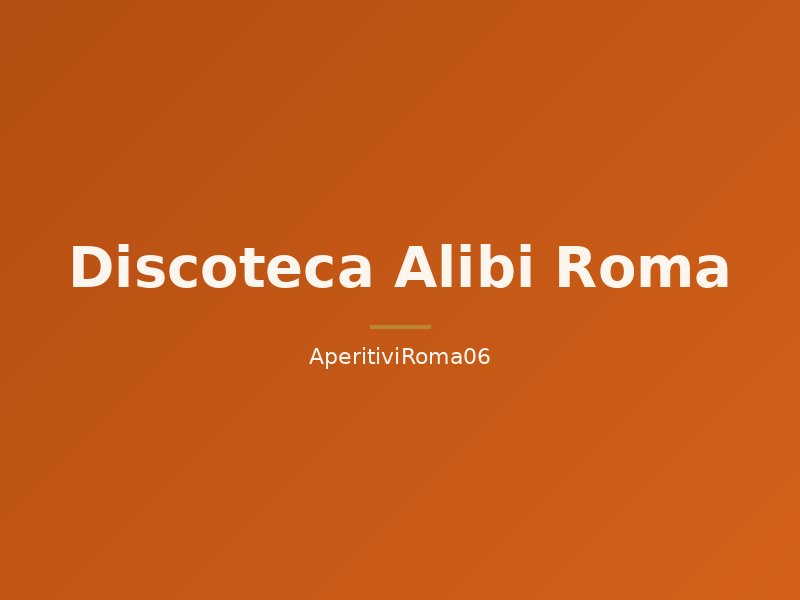 Discoteca Alibi Roma