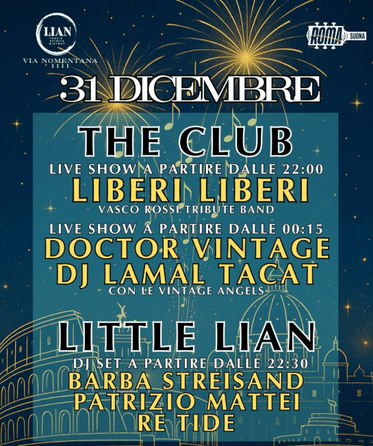 Capodanno 2027 al Lian Club