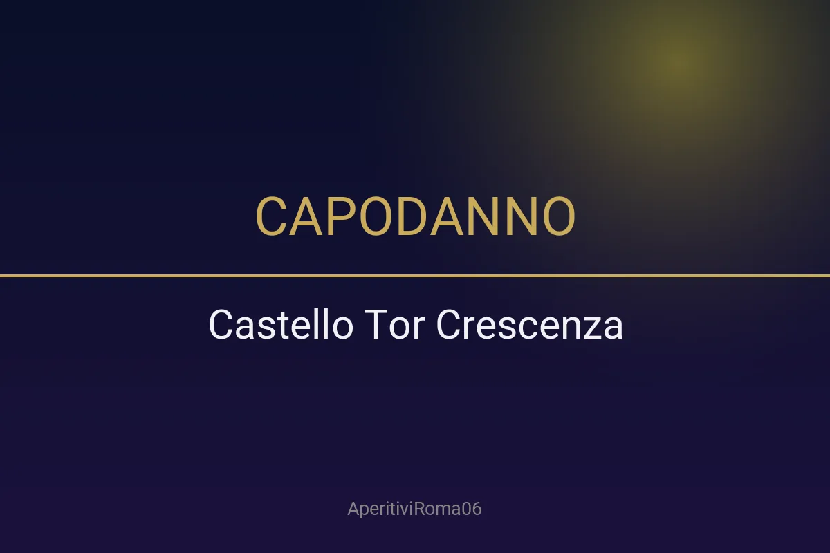 Capodanno 2027 al Castello Tor Crescenza