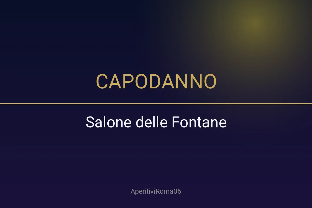 Capodanno 2027 al Salone delle Fontane