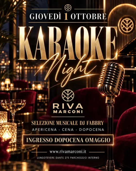 Riva Marconi - Cena Spettacolo e Discoteca sul Lungotevere