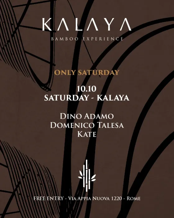 Kalaya Bamboo Experience - Aperitivo e Disco all'aperto sull'Appia