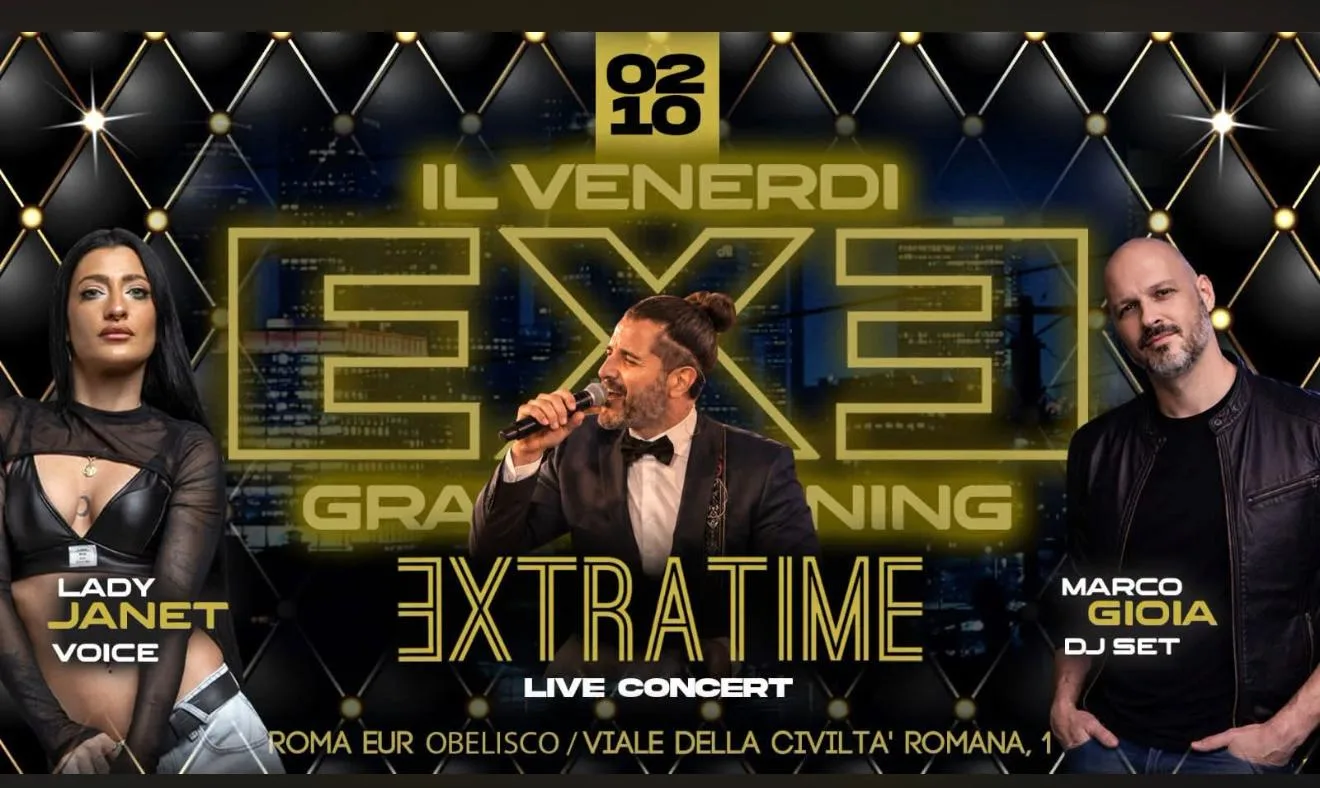 Flyer della serata «Il Venerdì Exe — Grand Opening» di venerdì 2 ottobre da Exe Roma